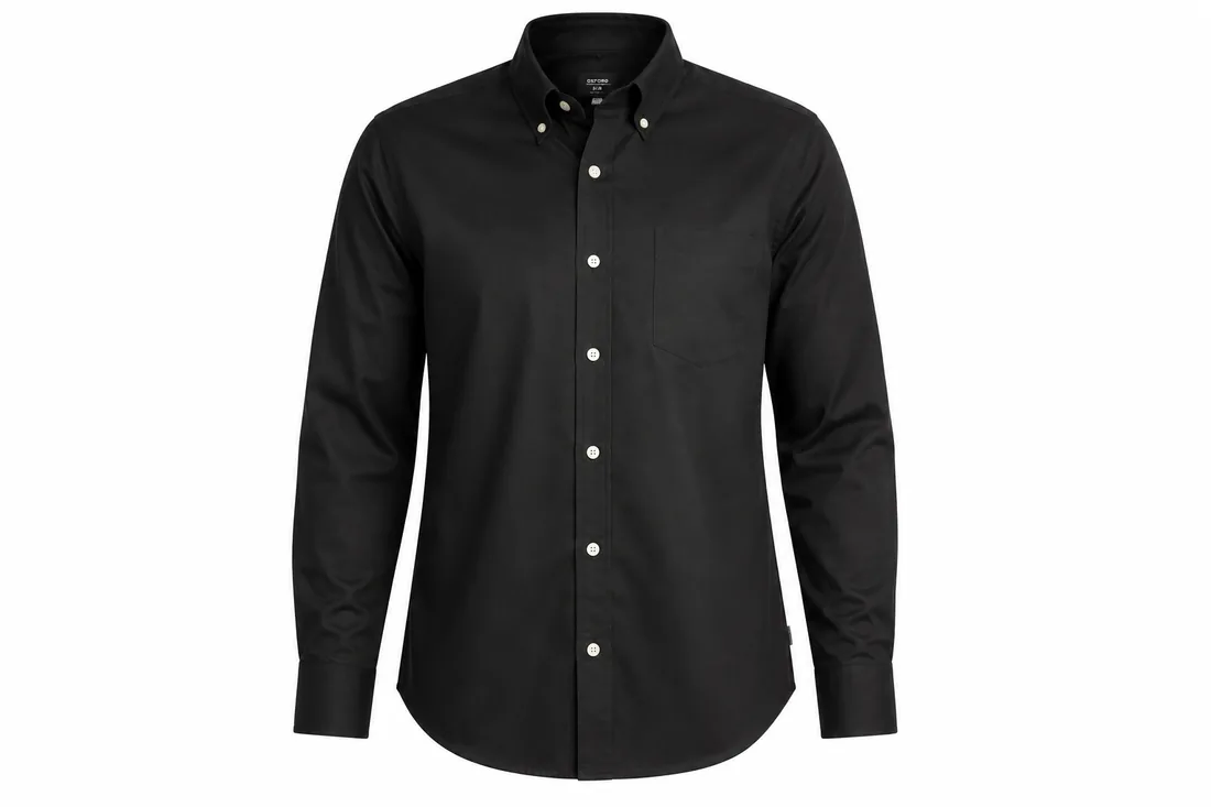 Camisa Gabardina Hombre negra con emblema TPU